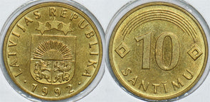 Latvia 1992 10 Santimu 153887 combine shipping