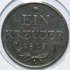 Austria 1816 A Kreuzer Eagle animal 193400 combine shipping