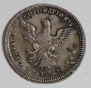 Italy 1735 4 Tari silver 1 year only rare in this grade I0313 combine shipping