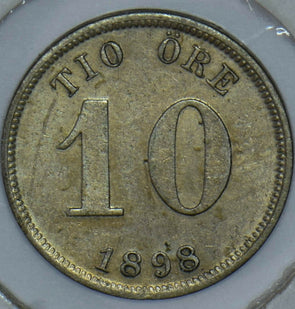 Sweden 1898 10 Ore 290556 combine shipping