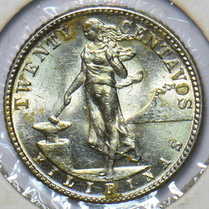 Philippines 1944 D 20 Centavos Eagle animal BU 294926 combine shipping