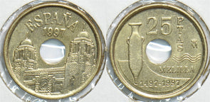 Spain 1997 25 Pesetas BU 904767 combine shipping