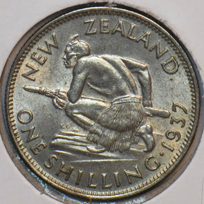 New Zealand 1937 Shilling 294613 combine shipping
