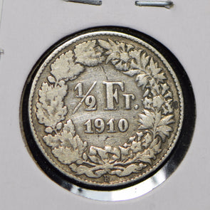Switzerland 1910 1/2 Franc  900744 combine shipping