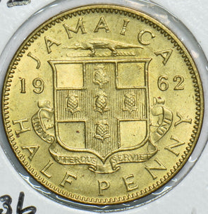 Jamaica 1962 1/2 Penny BU KM 36 198472 combine shipping