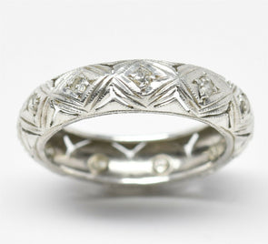 72% Platinum 25% Palladium Diamond Ring 2.44g RG0206