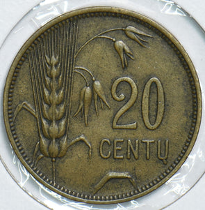 Lithuania 1925 20 Centu Horse animal 198382 combine shipping