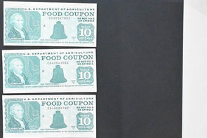 US 1996 B-7B USDA $10 Food Coupons AU Lot of 6 RC0717 combine shipping