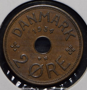 Denmark 1934 2 Ore  901480 combine shipping