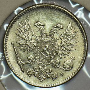 Finland 1917 50 Pennia Eagle animal UNC 298339 combine shipping