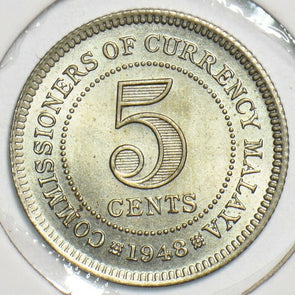Malaya 1948 5 Cents 298369 combine shipping