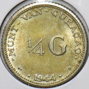 Netherlands Antilles 1944 D 1/4 Gulden Curacao 151334 combine shipping