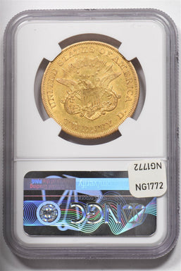 1850 Gold $20 Liberty Head Double Eagle NGC AU53 NG1772