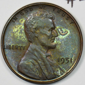 1951 Lincoln Wheat Cent Proof Brwon U0326