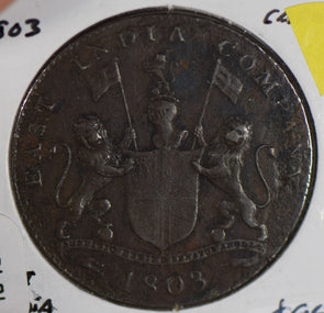 Princely States India 1803 20 Cash madras rare this nice I0460 combine shipping