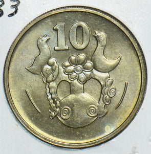 Cyprus 1983 10 Cents BU 198214 combine shipping