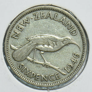 New Zealand 1946 6 Pence Bird animal 197898 combine shipping