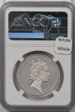 Australia 1990 10 Dollar silver NGC Proof 69UC Piefort White Cockatoo NG1436 com