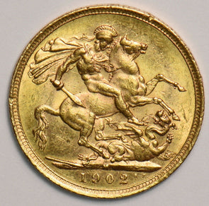 Australia 1902 M Sovereign gold 0.2355oz AGW GL0127 combine shipping