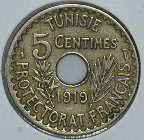 Tunisia 1919 AH 1337 5 Centimes Emu 191428 combine shipping