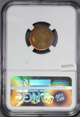 1957 D Cent NGC MS65 RB lincon cent stunning green and purple toning NG0328 com