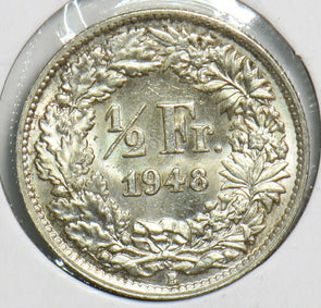Switzerland 1948 1/2 Franc 240590 combine shipping