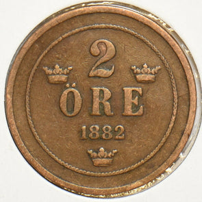 Sweden 1882 2 Ore 197192 combine shipping