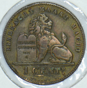 Belgium 1887 1 Centime Lion animal Lion with tablet  290377 combine shipping