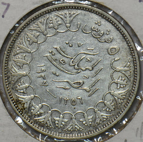 Egypt 1937 AH 1356 5 Piastres 296613 combine shipping