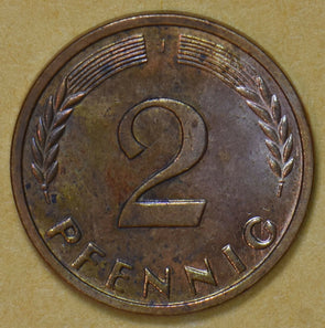 Germany 1963 2 Pfennig 191989 combine shipping