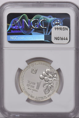 Israel 1996 1 New Sheqel Silver NGC MS 69 Figs & Nightingale NG1644 combine ship