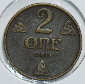 Norway 1910 2 Ore 198594 combine shipping