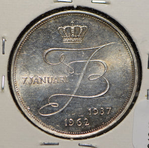 Netherlands 1962 Queen Juliana Wedding 25th Anniversary Proof Silver Medal  1912
