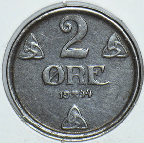 Norway 1944 2 Ore Lion animal 190837 combine shipping