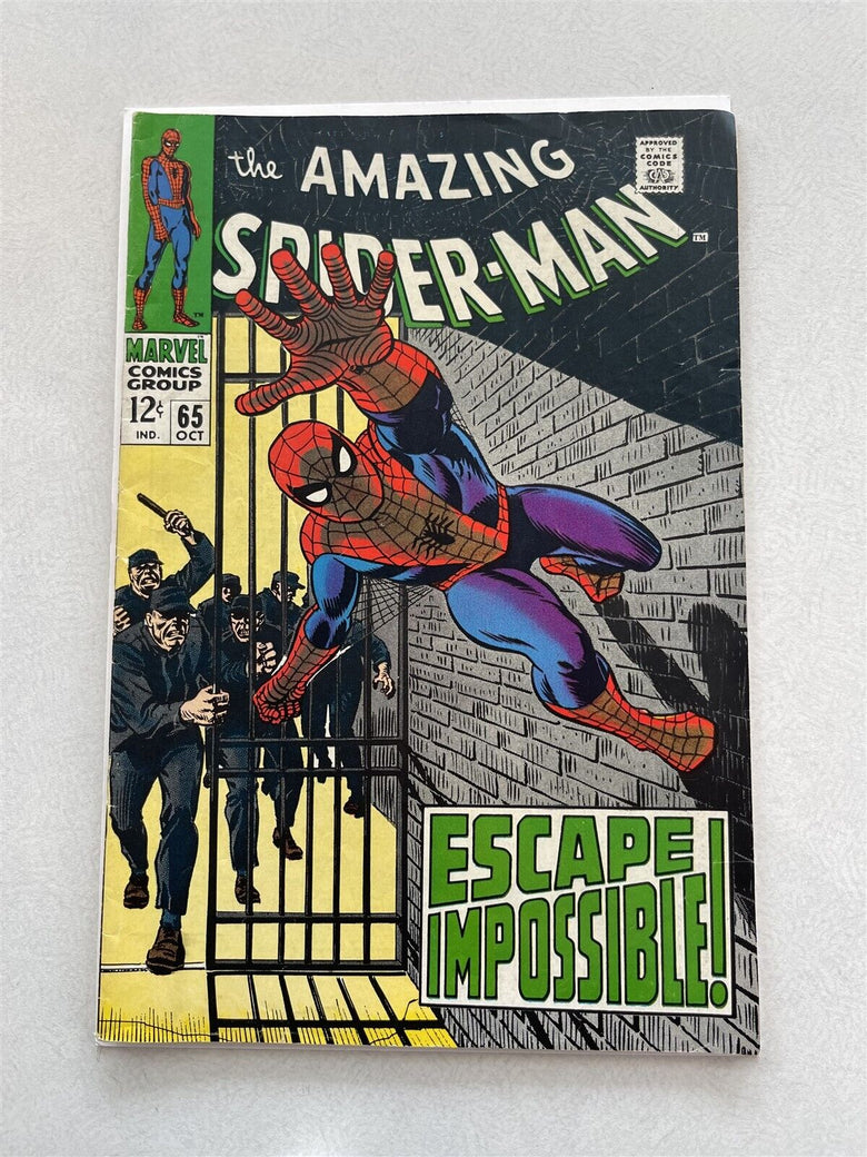 Marvel Comics Spiderman Issue#65 Oct, 1968 'Escape Impossible" Nice lightly-used