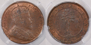 Ceylon 1910 Cent PCGS UNC PI0153 combine shipping
