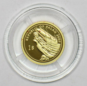 Palau 2002 Dollar gold proof 1.24g 0.999 gold GL0205 combine shipping
