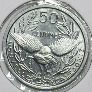 French New Caledonia 1949 50 Centimes Kagu bird animal 196883 combine shipping