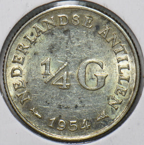 Netherlands Antilles 1954 1/4 Gulden 902689 combine shipping