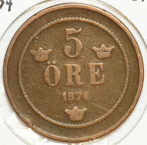 Sweden 1874 5 Ore 197199 combine shipping