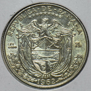 Panama 1962 Silver 1/4 Balboa 292644 combine shipping