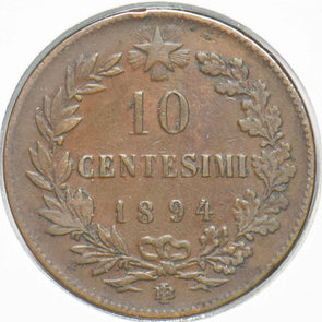 Italy 1894 10 Centesimi Umberto I 292942 combine shipping