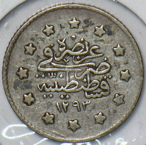 Turkey 1908 AH 1293 2 Kurush 195393 combine shipping