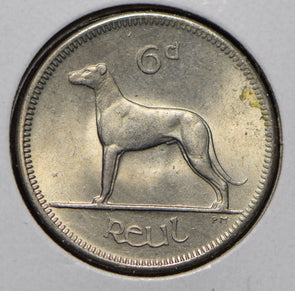 Ireland 1967 6 Pence Wolfhound animal  291714 combine shipping