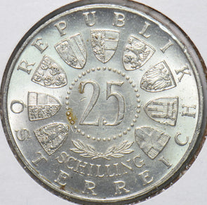 Austria 1956 25 Schilling UNC 192836 combine shipping