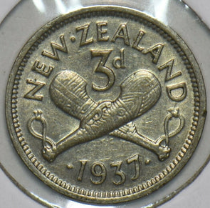 New Zealand 1937 3 Pence 903668 combine shipping