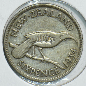 New Zealand 1934 6 Pence Bird animal 197977 combine shipping