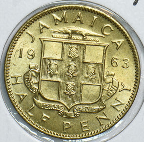 Jamaica 1963 1/2 Penny 198508 combine shipping