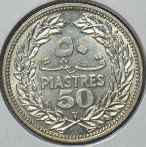 Lebanon 1952 50 Piastres UNC 194239 combine shipping