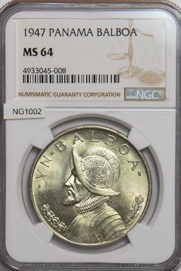 Panama 1947 Balboa NGC MS64 NG1002 combine shipping
